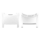 For Xiaomi Mi Band 8 1 Pair  PC Plastic Watch Band Connector(White) - 1