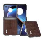 For Motorola Razr 40 Ultra Genuine Luxury ABEEL Black Edge Phone Case(Coffee) - 1