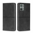 For Blackview Oscal C30 Cow Texture Magnetic Leather Phone Case(Black) - 1