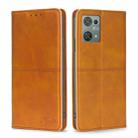 For Blackview Oscal C30 Cow Texture Magnetic Leather Phone Case(Light Brown) - 1