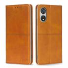 For CUBOT P60 Cow Texture Magnetic Leather Phone Case(Light Brown) - 1