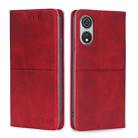 For CUBOT P60 Cow Texture Magnetic Leather Phone Case(Red) - 1