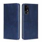 For TCL 40 XE 5G / 40X 5G T601D Cow Texture Magnetic Leather Phone Case(Blue) - 1