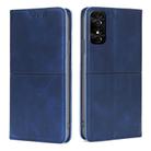 For TCL 50 SE 4G Cow Texture Magnetic Leather Phone Case(Blue) - 1