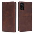 For TCL 50 SE 4G Cow Texture Magnetic Leather Phone Case(Dark Brown) - 1