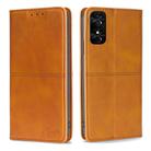 For TCL 50 SE 4G Cow Texture Magnetic Leather Phone Case(Light Brown) - 1