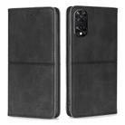 For TCL 505 4G Cow Texture Magnetic Leather Phone Case(Black) - 1