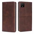 For TCL 502 Cow Texture Magnetic Leather Phone Case(Dark Brown) - 1