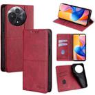 For TCL 60R 5G Cow Texture Magnetic Leather Phone Case(Red) - 1