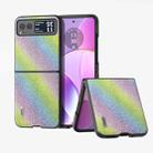 For Motorola Razr 40 ABEEL Diamond Series Black Edge Phone Case(Rainbow) - 1