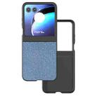 For Motorola Razr 50 ABEEL Diamond Series Black Edge Phone Case(Sapphire Blue) - 1