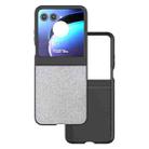 For Motorola Razr 50 ABEEL Diamond Series Black Edge Phone Case(Silver) - 1