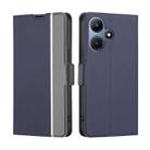 For Infinix Hot 30i 4G Twill Texture Side Button Leather Phone Case(Blue) - 1