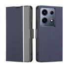 For Infinix Note 30 VIP 5G Twill Texture Side Button Leather Phone Case(Blue) - 1