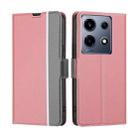 For Infinix Note 30 VIP 5G Twill Texture Side Button Leather Phone Case(Pink) - 1