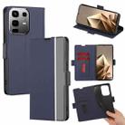For Infinix Note 50 4G Twill Texture Side Button Leather Phone Case(Blue) - 1