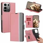 For Infinix Note 50 4G Twill Texture Side Button Leather Phone Case(Pink) - 1