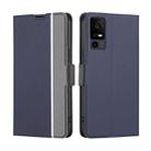 For TCL 40 XE 5G / 40X 5G T601D Twill Texture Side Button Leather Phone Case(Blue) - 1