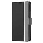 For Sharp Aquos R9 Twill Texture Side Button Leather Phone Case(Black) - 2