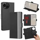 For Sharp Aquos R10 Twill Texture Side Button Leather Phone Case(Black) - 1
