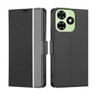 For Tecno Spark Go 2024 Twill Texture Side Button Leather Phone Case(Black) - 1
