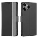 For Tecno Pova 6 Pro 5G Twill Texture Side Button Leather Phone Case(Black) - 1