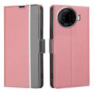 For Tecno Camon 30 Pro 5G Twill Texture Side Button Leather Phone Case(Pink) - 1