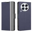 For Tecno Camon 30 Premier 5G Twill Texture Side Button Leather Phone Case(Blue) - 1
