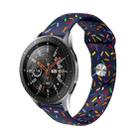 20mm Universal Reverse Buckle Colorful Oval Dot Pattern Silicone Watch Band(Dark Blue) - 1