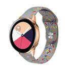 20mm Universal Reverse Buckle Colorful Oval Dot Pattern Silicone Watch Band(Grey) - 1