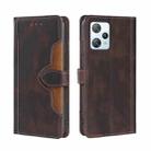 For Blackview A53 / A53 Pro Skin Feel Magnetic Buckle Leather Phone Case(Brown) - 1