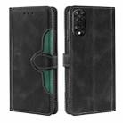 For TCL 505 4G Skin Feel Magnetic Buckle Leather Phone Case(Black) - 1