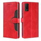 For TCL 50 5G Skin Feel Magnetic Buckle Leather Phone Case(Red) - 1