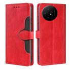 For TCL 50 XL Skin Feel Magnetic Buckle Leather Phone Case(Red) - 1