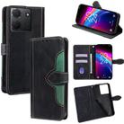 For TCL 503 4G Skin Feel Magnetic Buckle Leather Phone Case(Black) - 1