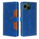 For Sharp Aquos R9 Skin Feel Magnetic Buckle Leather Phone Case(Blue) - 1