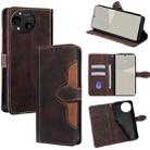 For Sharp Aquos R10 Skin Feel Magnetic Buckle Leather Phone Case(Brown) - 1