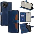 For Sharp Aquos R10 Skin Feel Magnetic Buckle Leather Phone Case(Blue) - 1