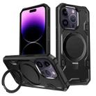 For iPhone 14 Pro Patronus MagSafe Magnetic Holder Phone Case(Black) - 1