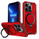 For iPhone 13 Pro Patronus MagSafe Magnetic Holder Phone Case(Red) - 1