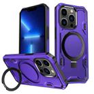 For iPhone 13 Pro Patronus MagSafe Magnetic Holder Phone Case(Purple) - 1