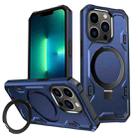 For iPhone 13 Pro Max Patronus MagSafe Magnetic Holder Phone Case(Navy Blue) - 1