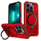 For iPhone 13 Pro Max Patronus MagSafe Magnetic Holder Phone Case(Red) - 1