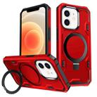 For iPhone 12 / 12 Pro Patronus MagSafe Magnetic Holder Phone Case(Red) - 1