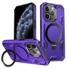 For iPhone 11 Pro Max Patronus MagSafe Magnetic Holder Phone Case(Purple) - 1