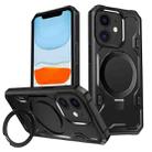 For iPhone 11 Patronus MagSafe Magnetic Holder Phone Case(Black) - 1
