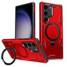 For Samsung Galaxy S23 5G Patronus MagSafe Magnetic Holder Phone Case(Red) - 1