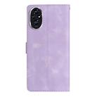 For Honor 200 Flower Butterfly Embossing Pattern Leather Phone Case(Purple) - 3