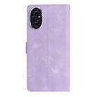 For Honor 200 Pro Flower Butterfly Embossing Pattern Leather Phone Case(Purple) - 3