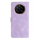 For Honor Magic7 Pro Flower Butterfly Embossing Pattern Leather Phone Case(Purple) - 3